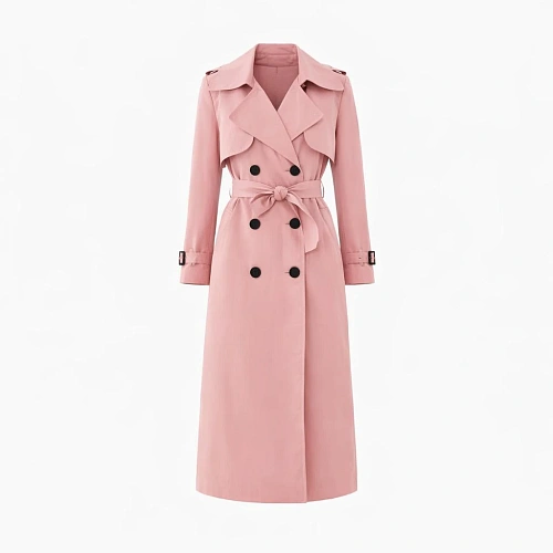 Тренч розовый