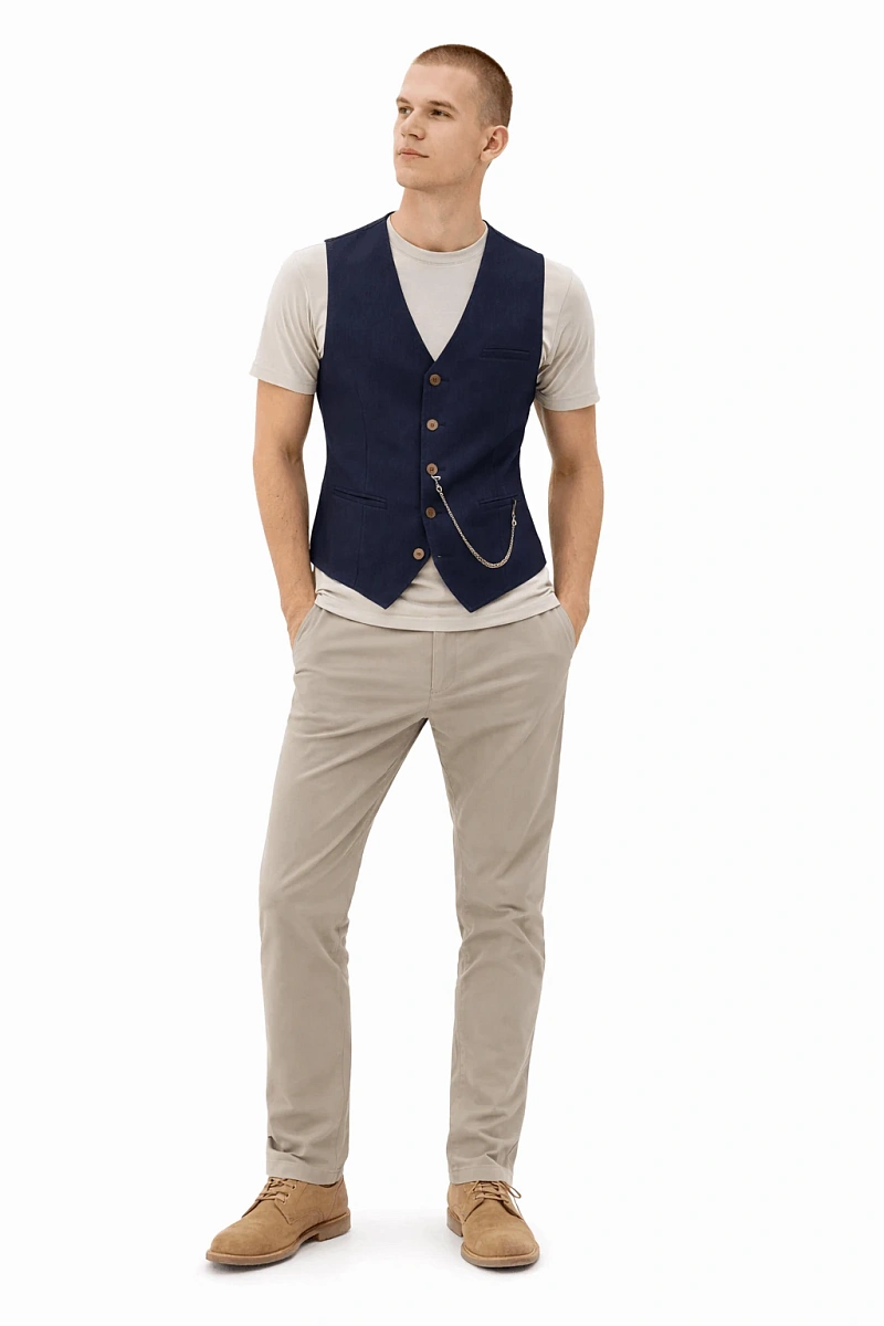 Жилет синий